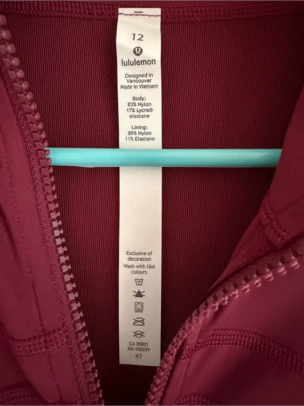 Lululemon Define Jacket Nulux in Deep Ruby (DRBY), Size 12 — NWT